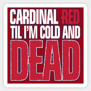 Cardinal Red  Baseball Sticker